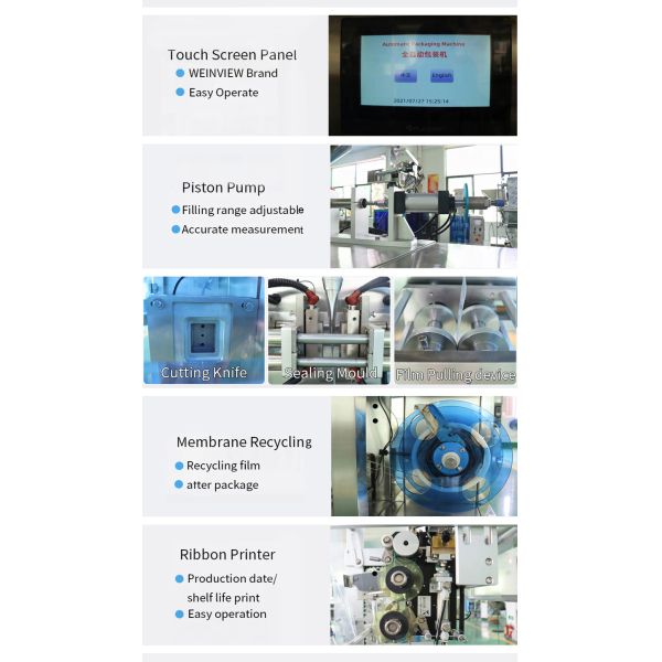 Honey Sauce Sachet Water Liquid Stick Jelly Ice Pop Juice Pouch Filling Machines Irregular Shape Packaging Machine