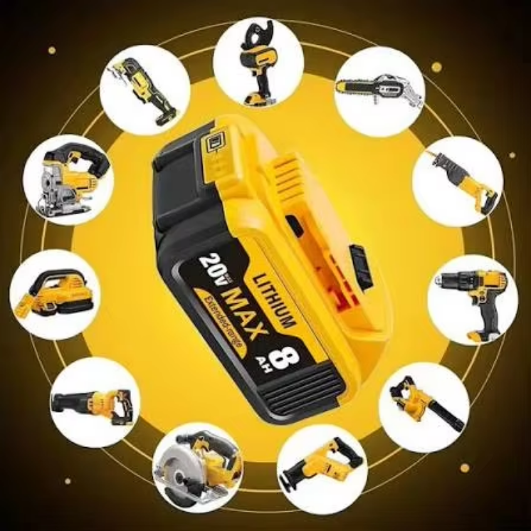 DCB208 Replacement Lithium Battery Pack 9500mAh Capacity 12.6V Charging Voltage 400 Cycles For Power Tools