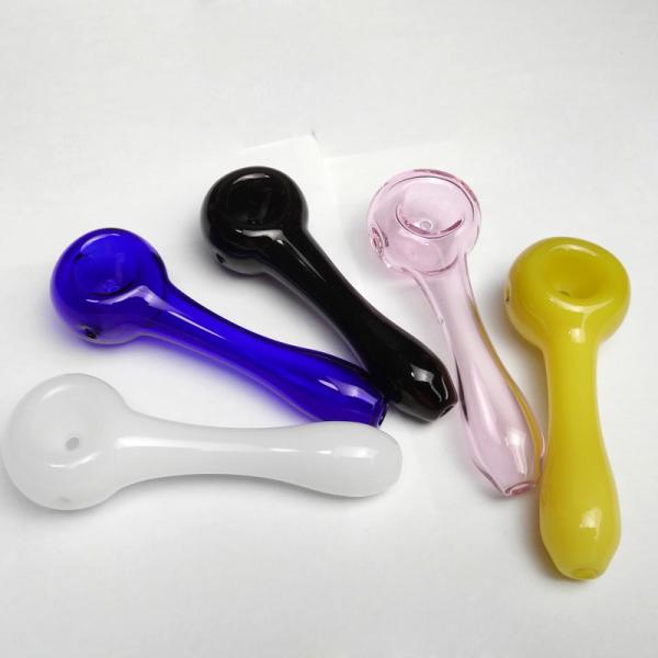 4mm Thick Glass Water Pipe / Recycler Glass Pipe Oil Dab Rig Simple Design