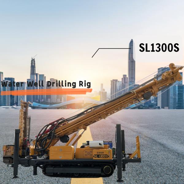 Max Rotary Speed 85/170r/min Crawler Water Well Drilling Rig 9.6M Drill Pipe Length for Smooth Drilling