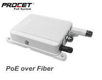 Procet Wall Mounted Poe Fiber Media Converter 10g Outdoor