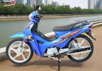 110cc le silencieux petit CUB a broyé du noir le vélo de saleté de rue des lampes 8000rpm d'halogène de la moto 50cc