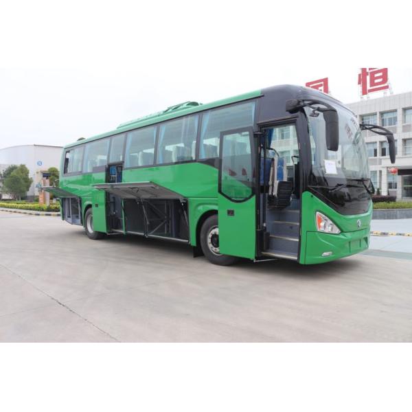 Green Used Coach Bus Diesel 49 Seat Long Tour Bus LHD Equipped A / C Very New 2018 Year