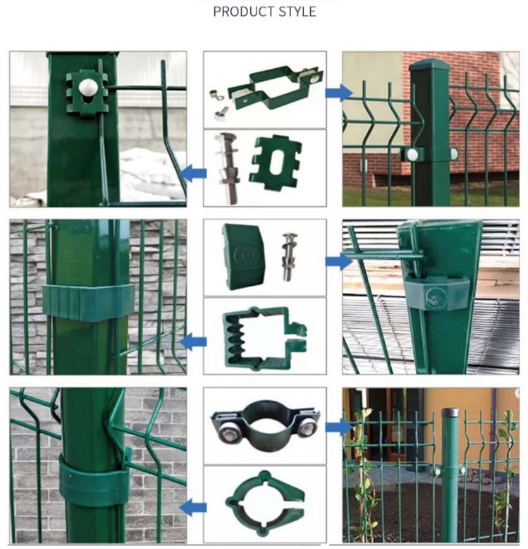 V Fold Anti Climb Security Fence Panel Clear View Reinforced Mesh
