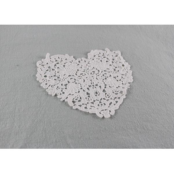 Guipure French Venice Lace Collar Cotton Lace Heart Applique For Wedding Dresses