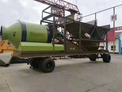 Diesel Engine Universal Batching Plant , 20km / H Twin Shaft Mixer Batching Plant