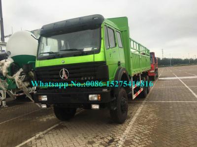Veículo pesado de 30 toneladas verde da parede lateral do caminhão da carga 6x4 380hp com motor de Weichai