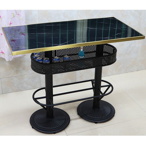 Home Restaurant Counters for Sale Design Rectangle Metal Chair Wood Bar Counter