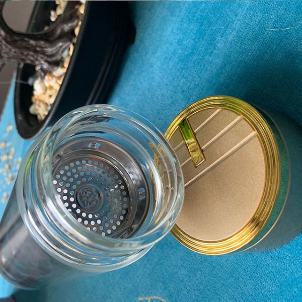 Innovative Drinkware High Borosilicate Double Glass Cup for Tea Separation in B2B