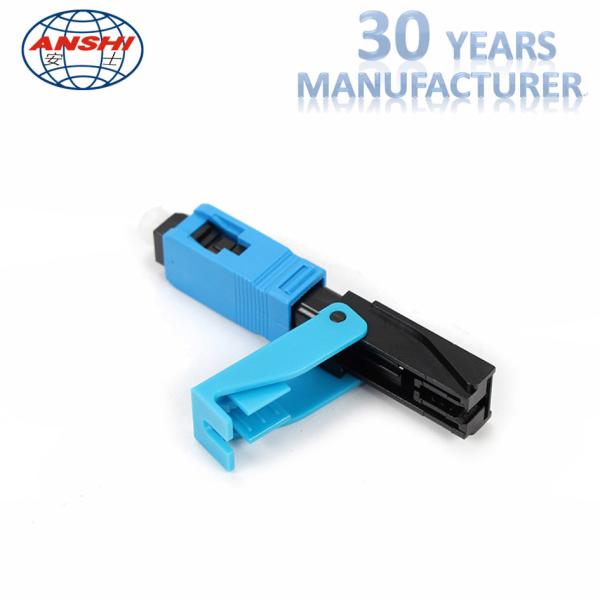 SC / UPC Fiber Optic Fast Connector Field Assemble FTTH Quick Connector fiber cable fast connector Singlemode