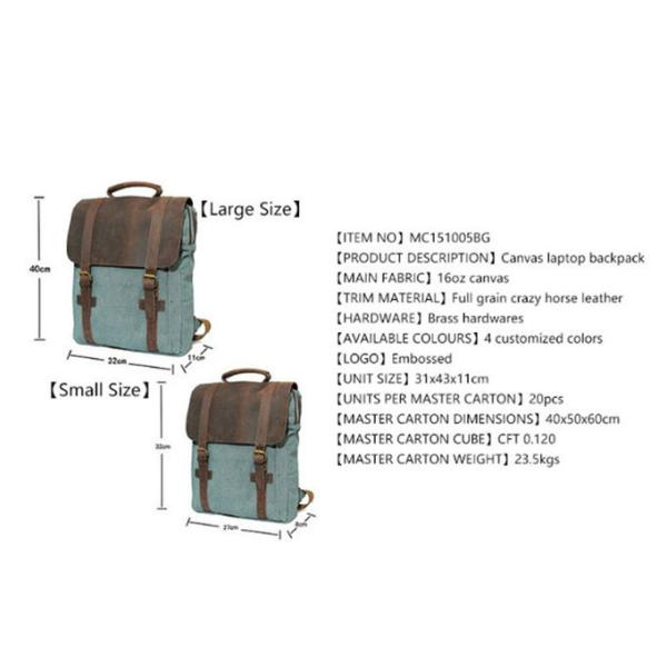 custom size canvas business laptop backpack good quality scool bag school backpack