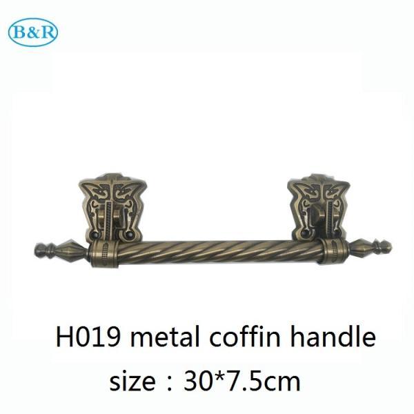 Caixões de Zamak e punhos 30 * 7,5 Cm do caixão do metal dos acessórios dos caixões