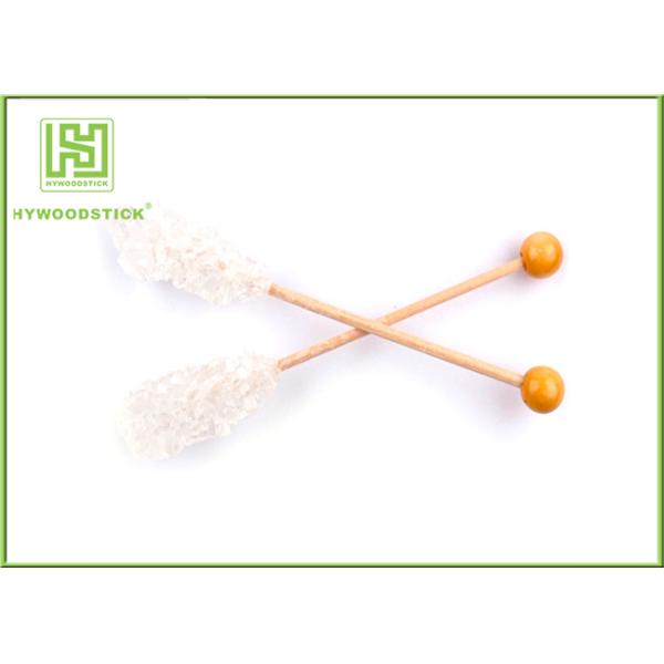 Eco - Friendly Wooden Lollipop Sticks With 10mm Diameter Ball Odorless
