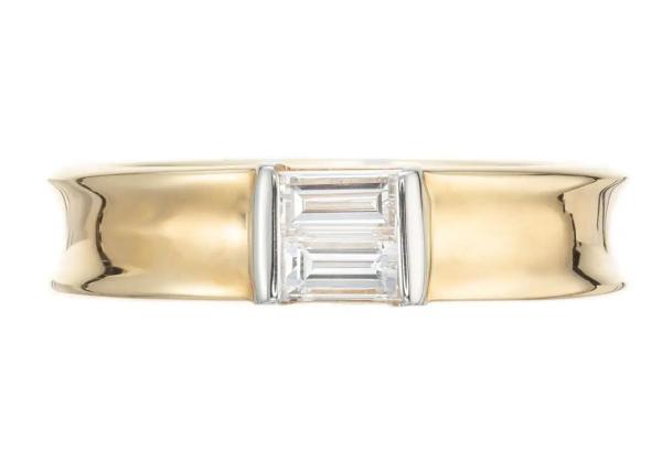 0.58ct 6x4MM Solitaire Stone 14K Solid Gold Jewellery Diamond Wedding Ring