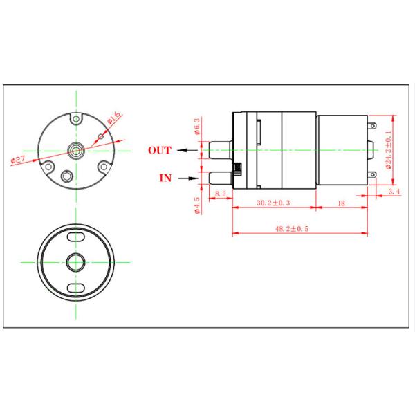 Мотор насоса с зубчатой передачей насоса 3.7V 6V 12V 3.2W DC ракеты -носителя 100mLPM вакуума микро-