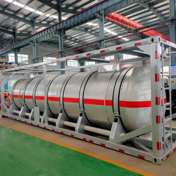 30FT Aluminum Alloy Tank Container For Diesel Fuel Sodium Hypochlorite Caustic Soda