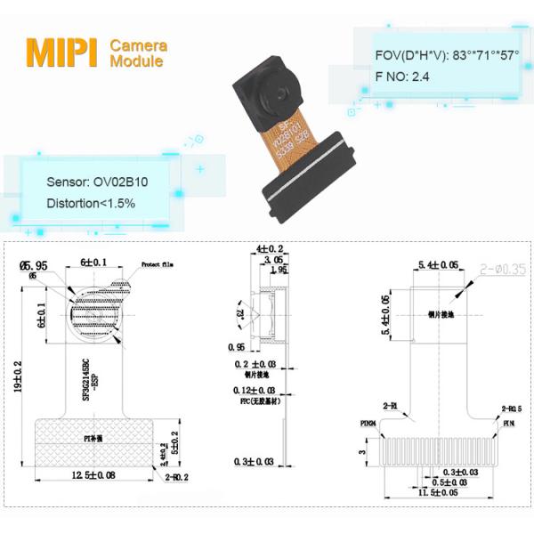 2MP OV02B10 Фиксированный фокус Ff Global Shutter Модуль камеры Mipi Интерфейс