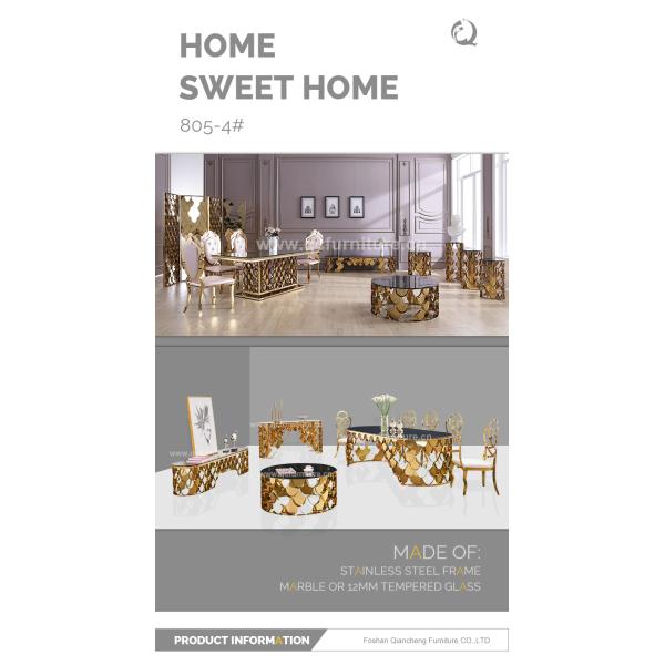 Round Dia 100cmx45cm  SS Coffee Table for Italian Contemporary Living Room