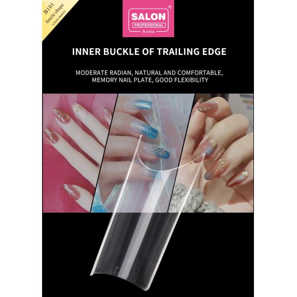 DIY Manicure B101 Clear Matte Full Cover Artificial Nails with Long Lasting Look