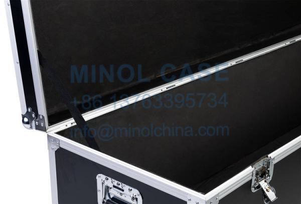 Aluminum Fireproof Plywood Utility Flight Case With Wheels Latches Road