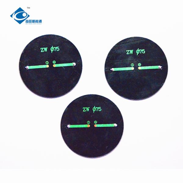 0.4 Watt transparent thin film solar panel ZW-R75 Round Shaped Φ75X2.5mm Mini Solar Panels 6V