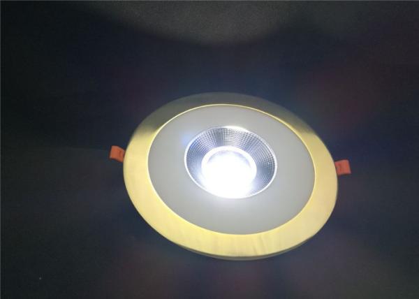 Recessed COB Led Downlight 18W Round Golden Edge Living Room White Yellow