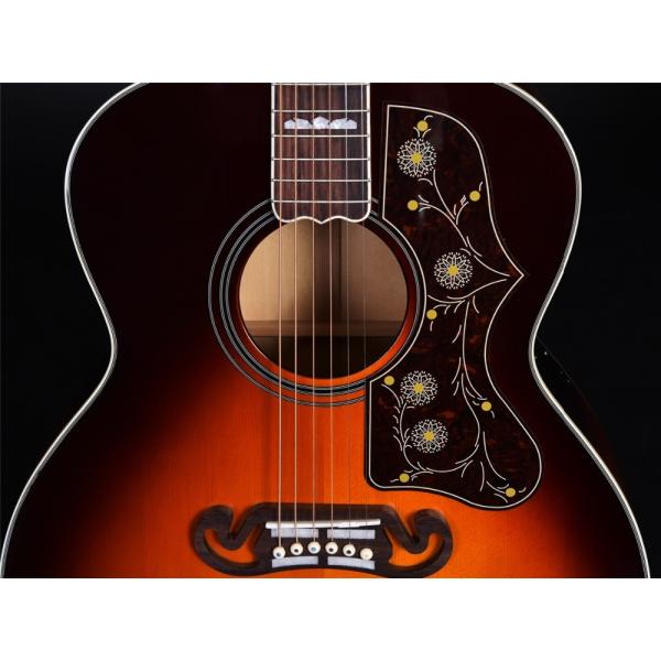 Customized 43 Inch size solid wood acoustic guitar flamed maple back side rosewood fingerboard