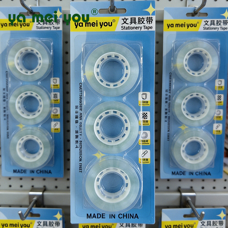 Ultra Transparent BOPP Stationery Tape Blister Pack For Document Sealing