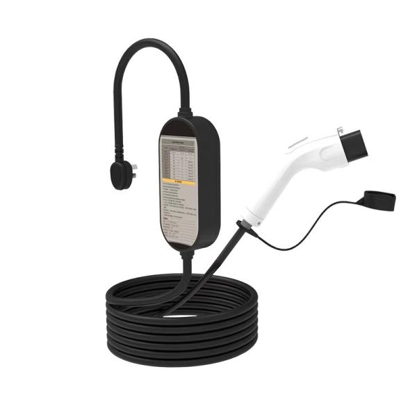 IP65 Portable AC EV Charger 3.5KW KP-DXP-AC3K-1HE-5M TPU Jacket