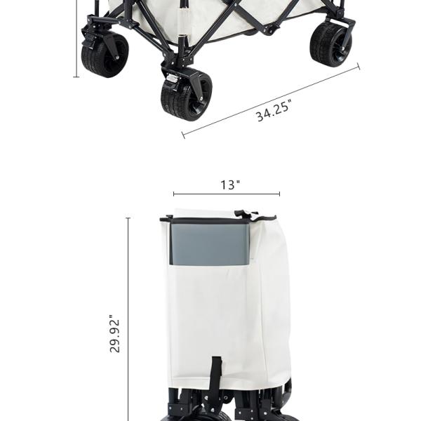 150kg Capacity Collapsible Folding Camping Wagon 87x48x75cm