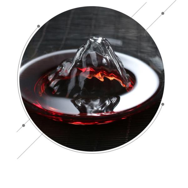 Lead Free Crystal Ice Hill Bottom Handmade Whiskey Glass