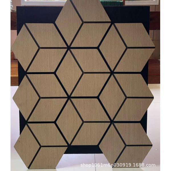 Modern Hexagon AKUpanel Grade B1 Fireproof 2400x600mm Sound Proofing Wall Panels