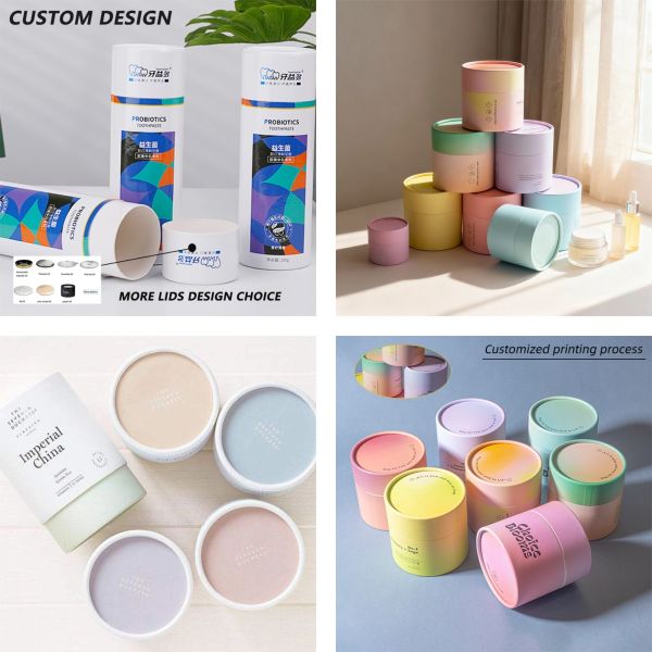 Environmentally friendly and biodegradable cylindrical tea paper packaging