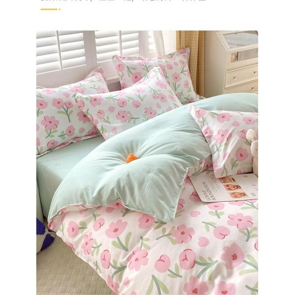 Grade A 2024 Tendance épaissie brossée en coton lavé Lit four-piece ensemble feuille en gros