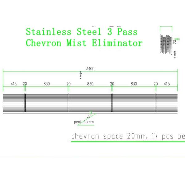 Элиминатор тумана демистора плиты рамки 316L Шеврона прихватки сваркой