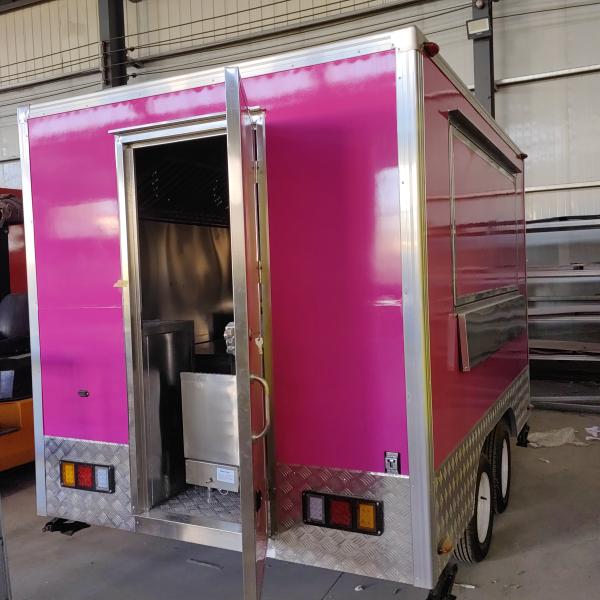 Продовольственный трейлер Кофе горячий пес Продовольственные тележки с полной кухней, Мобильный мороженое Продовольственный трейлер