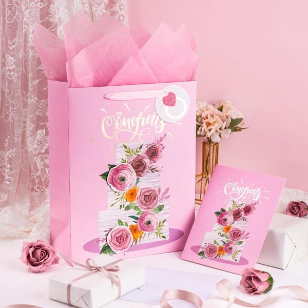 Настройка на заказ Тип складной розовый свадебный подарок упаковка бумажная сумка для свадебного торта