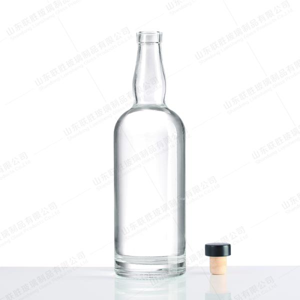 Flint Glass Bottles for Whiskey Gin Rum Vodka Brandy in Various Sizes and Capacities