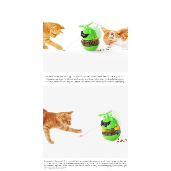 Cat Tumbler Interactive Pet Toys Laser Light USB Charging ODM 512g