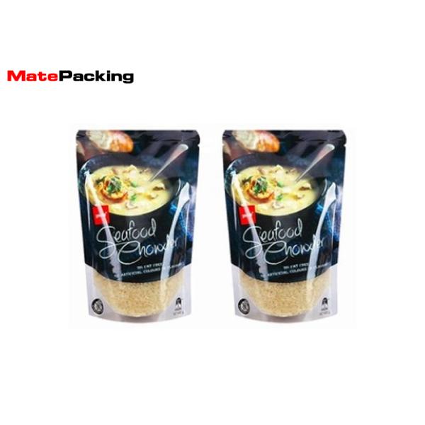 Retort Mylar Heat Seal Bags , Packaging Microwavable Rice Pouches Custom Printing