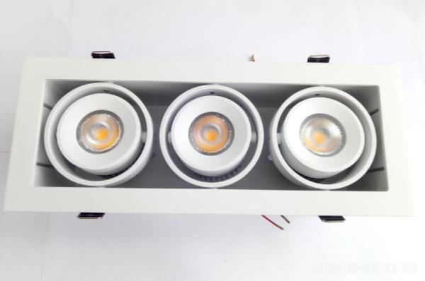 3x7W COB Recessed Commercial Led Downlights 3 Heads For Jewelry Store