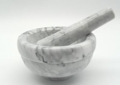 OEM de limpeza fácil da cor cinzenta de pedra lustrosa do almofariz do pilão aceitável