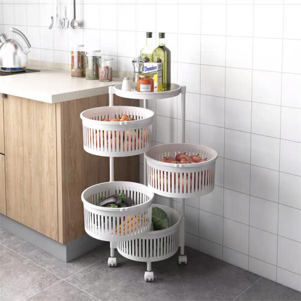 Sustainable Kitchen Storage 3/4/5 Layers Rotating Vegetable Shelving for a Greener Home