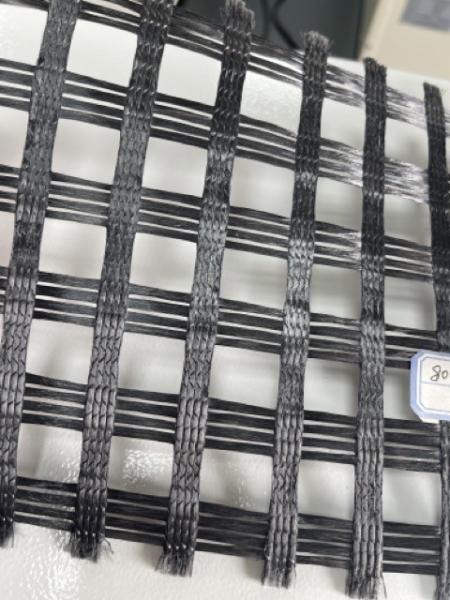 Pavement PVC Coated Polyester Netting Geogrid For Slope Protection And Road Construction