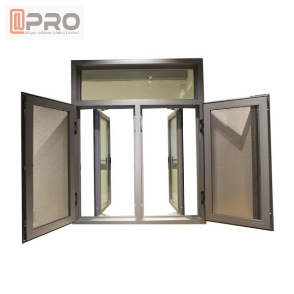 Outward / Inward Open Aluminum Casement Windows With Stainless Steel Security Mesh round casement window side casement
