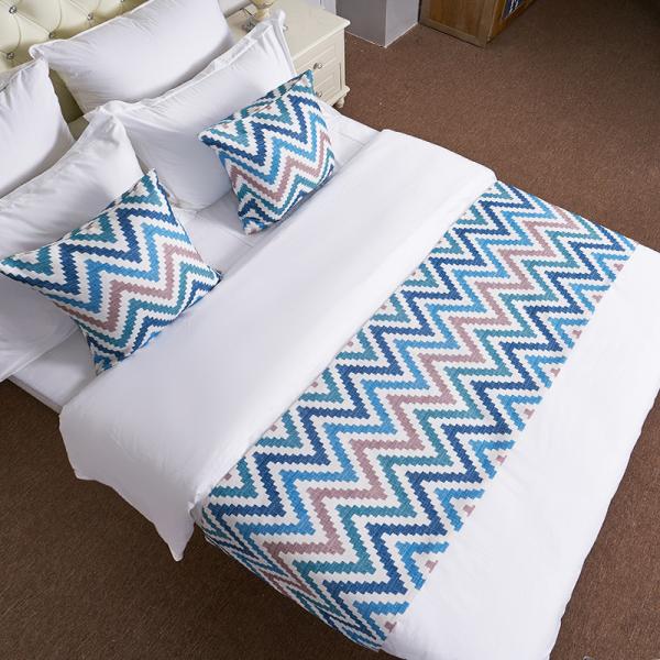 Fashion Customized Hotel Bed Runner Bed Throw For Hotel Home Plain Dyed