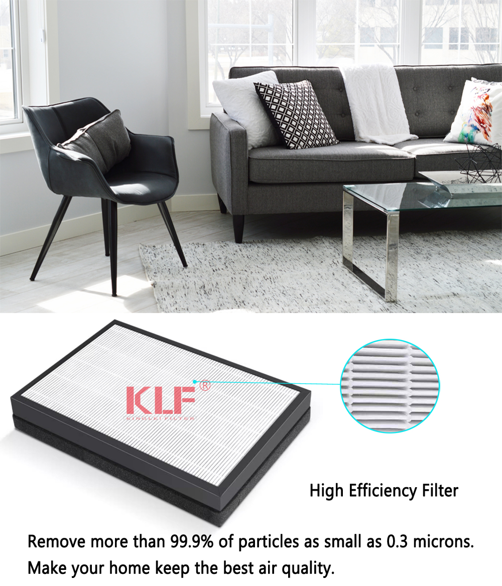 H13 HEPA 2-In-1 Composite Air Purifier Replacement Filter for PM2.5 and Ozone Removal