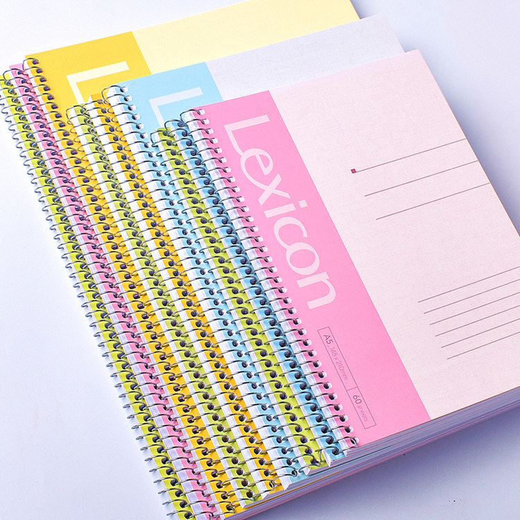 Spiral Bound Lined Notebooks With Twin-Wire Binding For School And Office