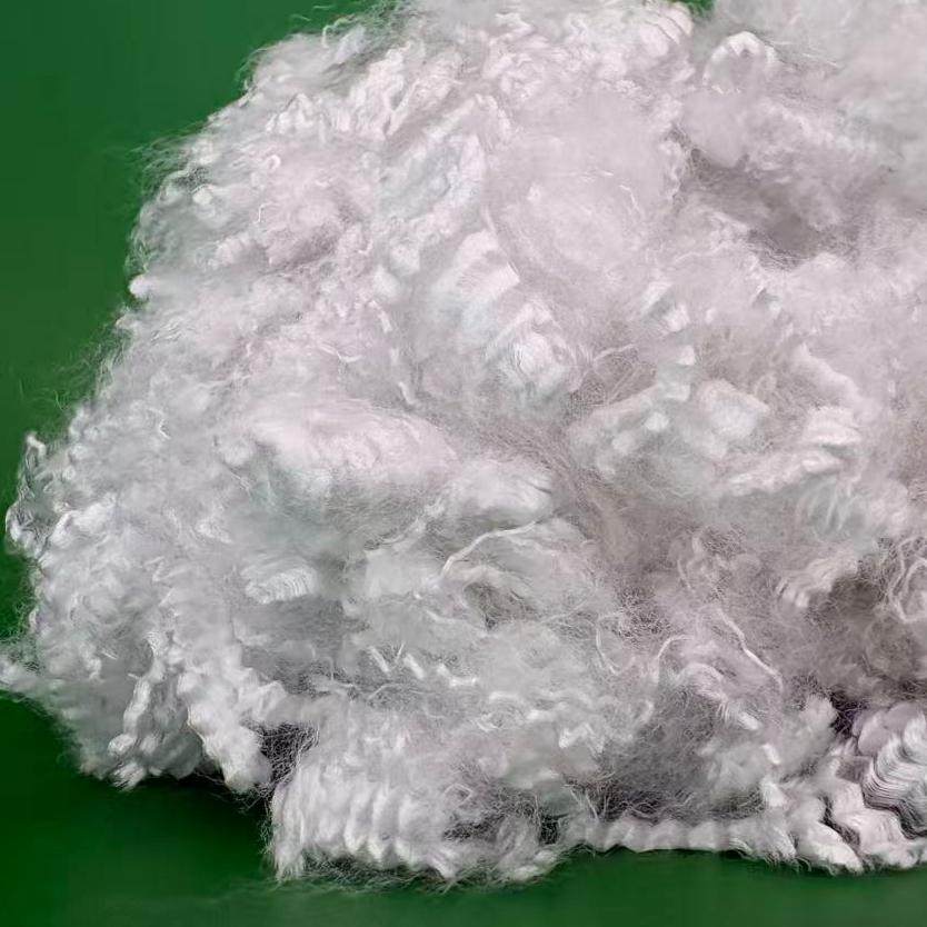Virgin Siliconized Hollow AA Grade 0.9*25mm Raw White Polyester Staple Fiber for Furniture Padding Customizable