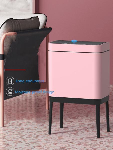 Golden Trash Touchless Dustbin Automatic Sensor Trash Bin  Bin Round Stainless Steel Trash Cans